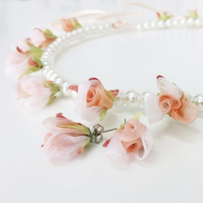 Parure rosa pesca