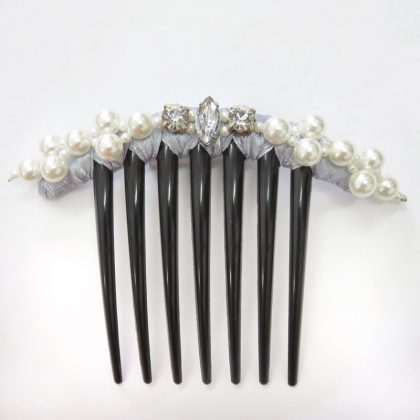 Pettinino con perle e strass