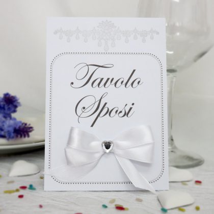 Segnatavolo a cavaliere, realizzato a mano, personalizzabile.