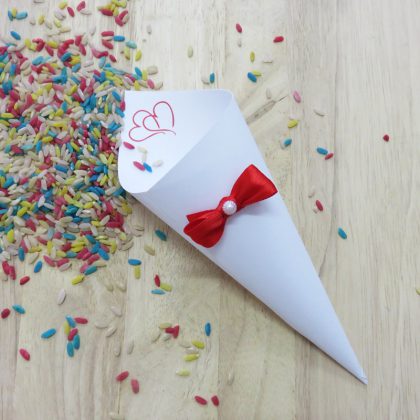 Cono portariso con cuori