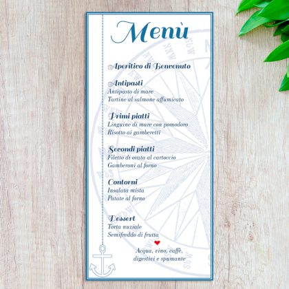 Menù tema marino